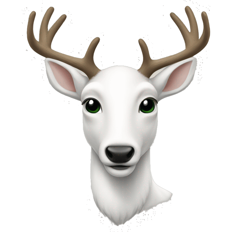 A white deer  emoji