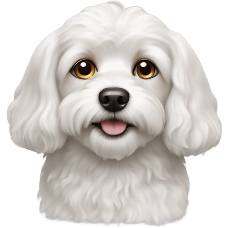 A white cavachon dog  emoji