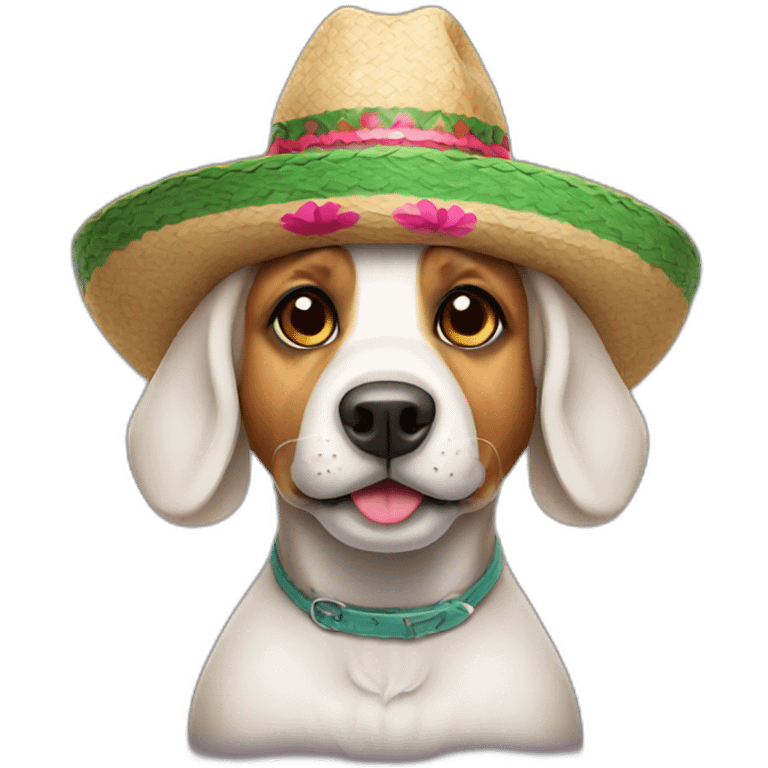 Dog with hat Mexico  emoji