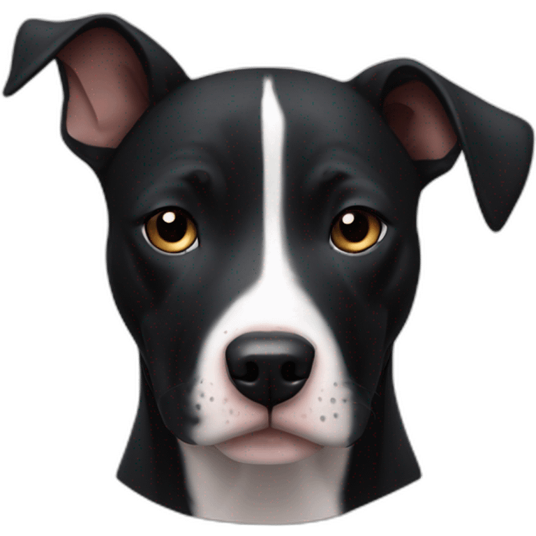 Black white pitbull Australian kelpie mix emoji