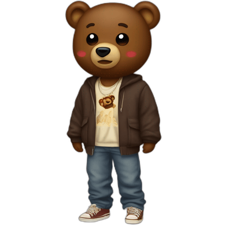 kanye west college dropout bear emoji