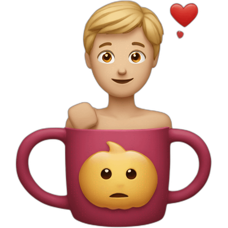 Hart and mug emoji