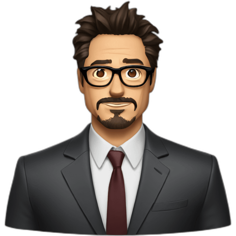 Tony stark with glasses emoji