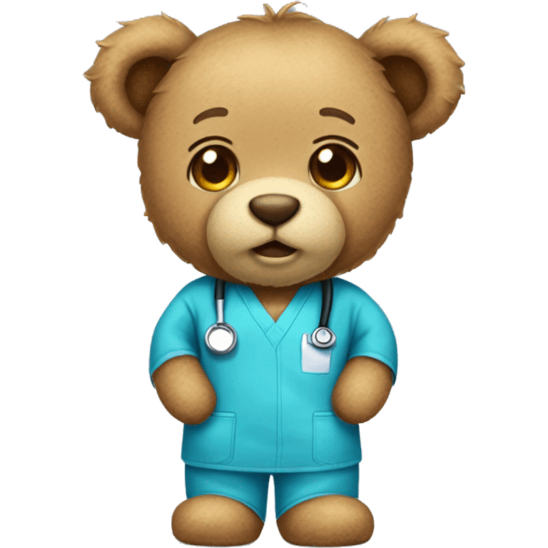 Teddy Bear wearing Scrubs  emoji