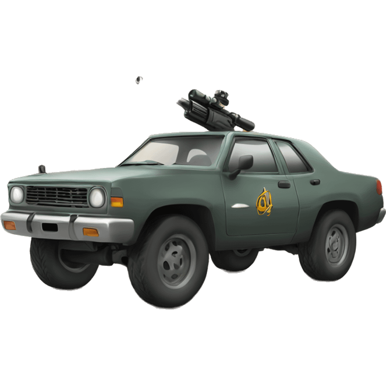 Car with machineguns emoji