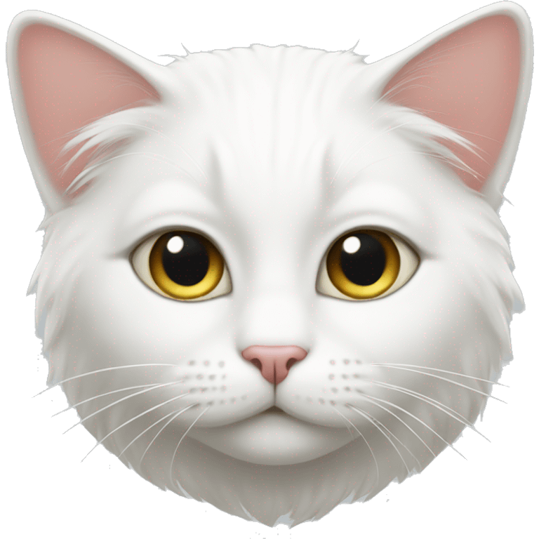 beautiful white cat emoji