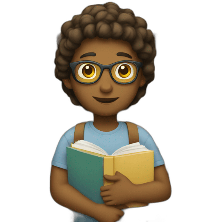 student with books emoji