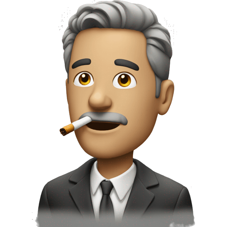 A guy smoking emoji