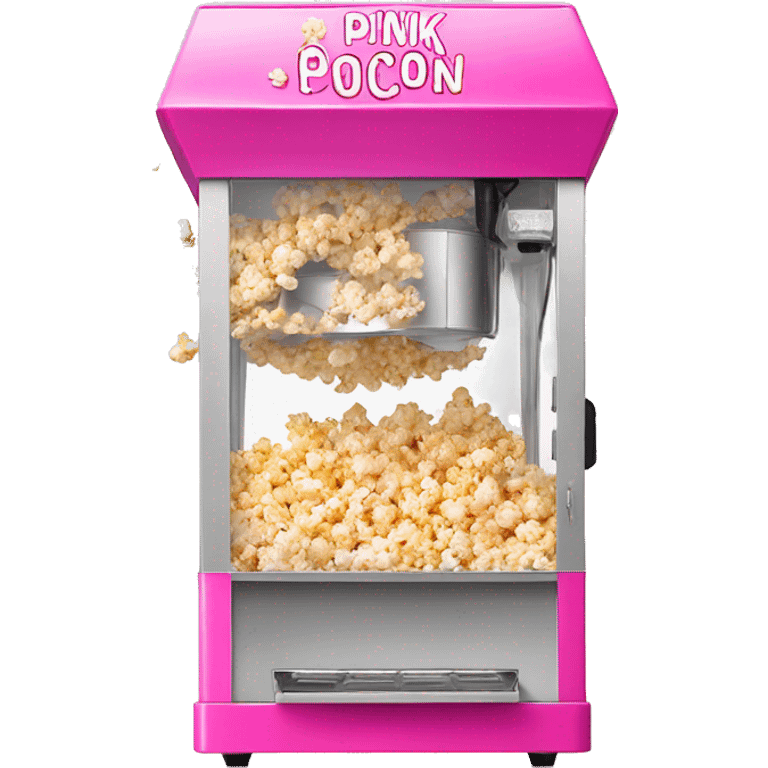 Pink ombre popcorn machine with glitter  emoji