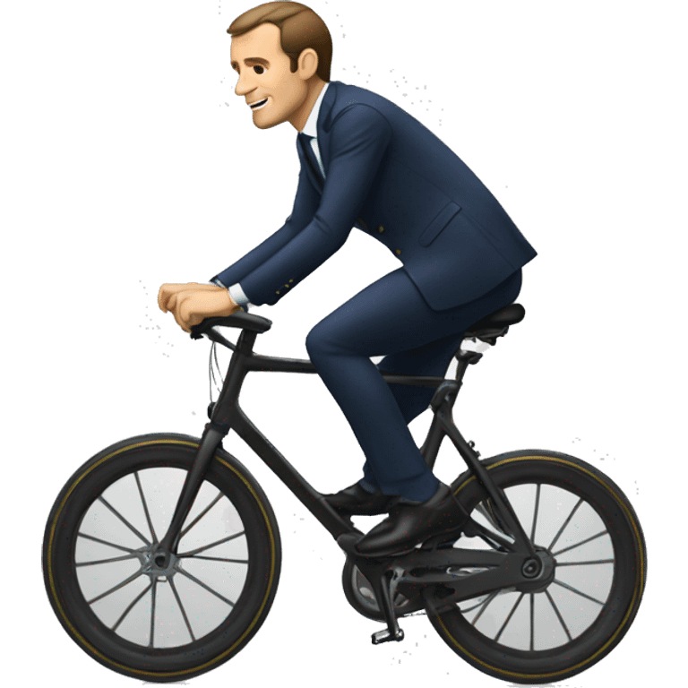 Macron sur le velo emoji