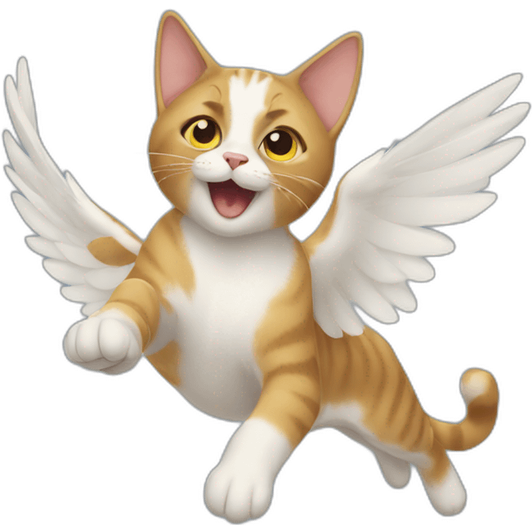 cat flying emoji