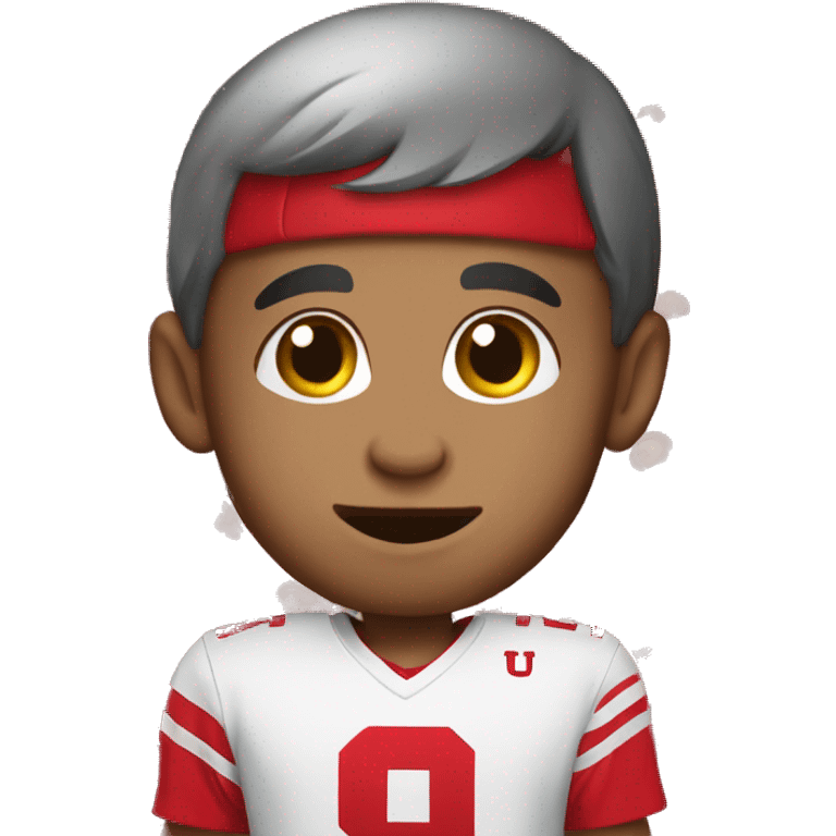 Kid boy Utah Utes fan emoji