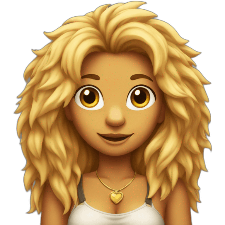 Busty lion girl emoji