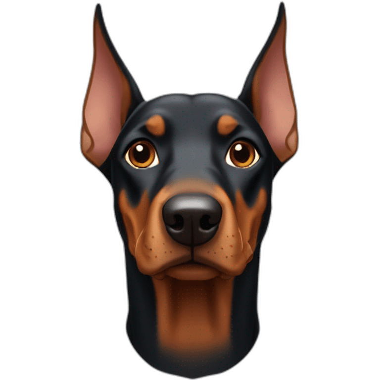 Doberman ears down emoji