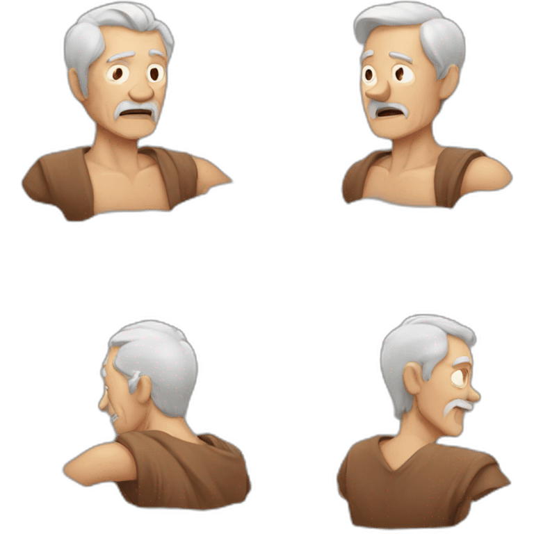 old man grabbing his chest emoji