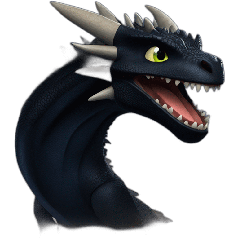 Dragón negro furia nocturna how to train your dragon emoji