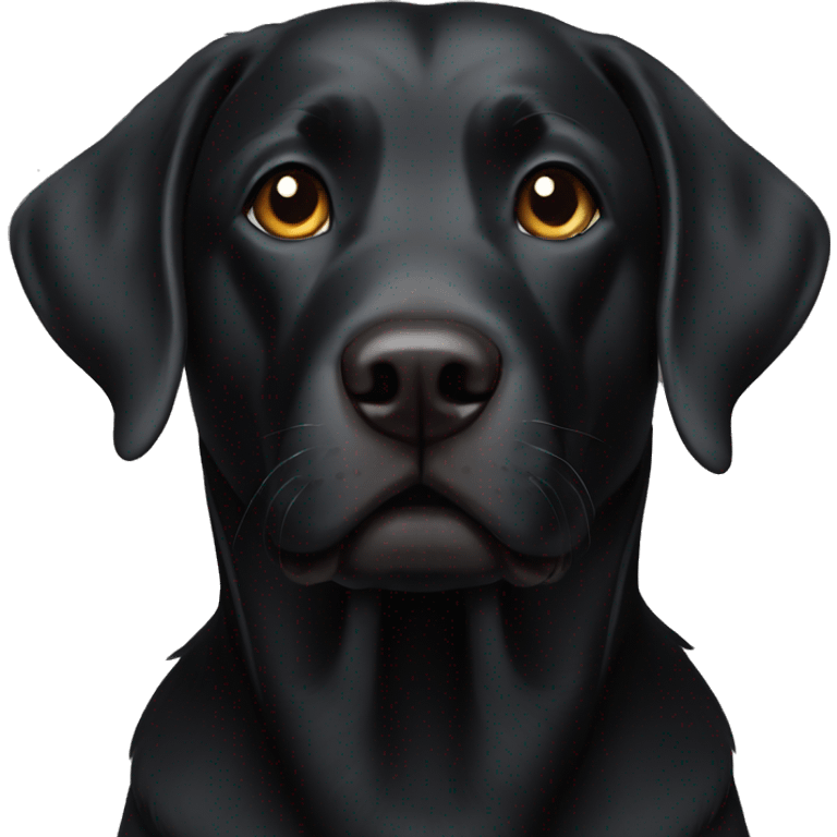 Black Labrador dog emoji