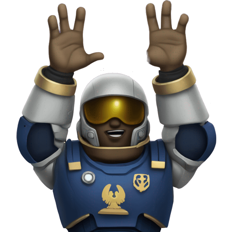 space marine raised hands emoji