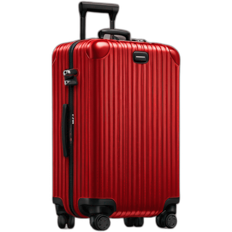 One Rimowa red Essential Cabin luggage emoji