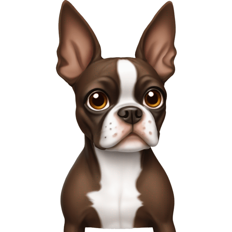 Brown Boston terrier emoji