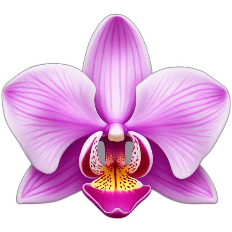 Pink orchid  emoji