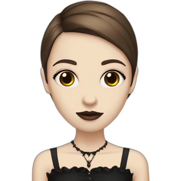 Tall-white-goth-girl-brown-hair emoji