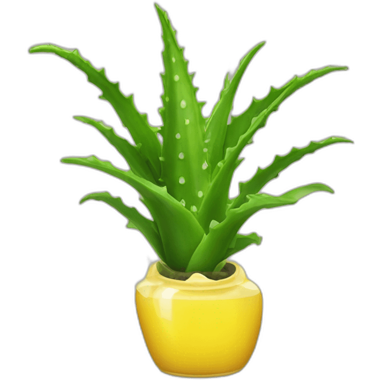 Aloe vera in yellow bottle emoji