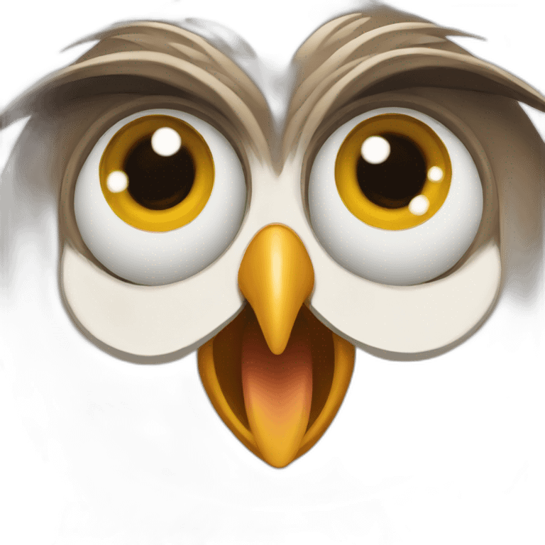 a goofy owl emoji