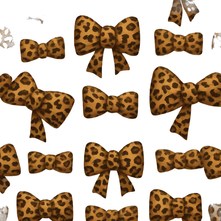 Bow with leopard print  emoji