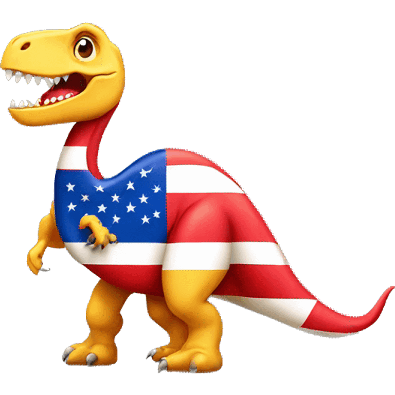 Dinosaur with a flag emoji