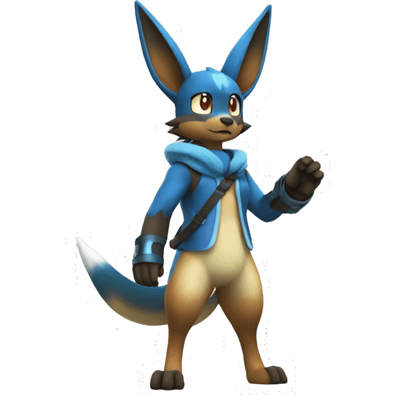 Lucario-Eevee full body emoji