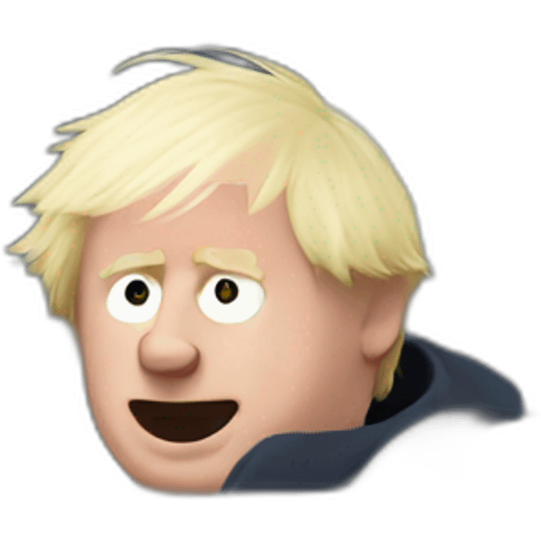 boris johnson driving a red bus emoji