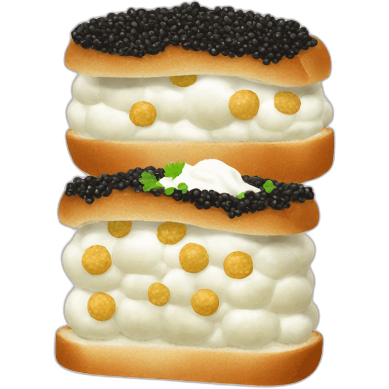 caviar-bread-with-sourーcream-onion emoji