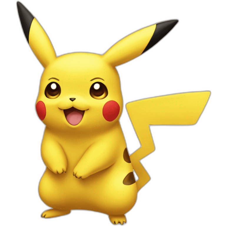 Pikachu câlin Salamèche emoji