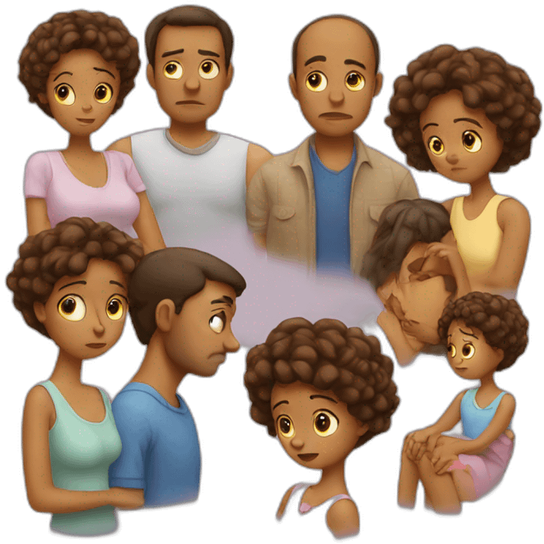 Family sad emoji