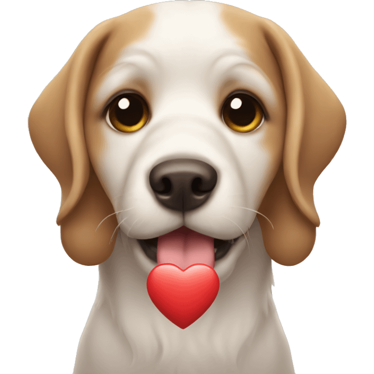 Dog with Heart emoji