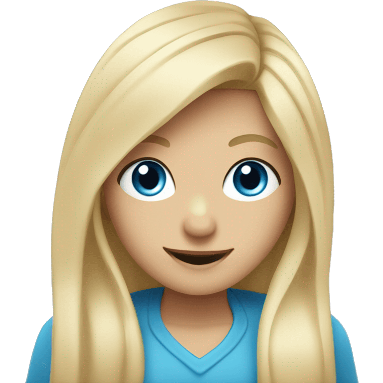 blue eyed girl with long blonde hair and long eyelashes, giving thumbs up emoji