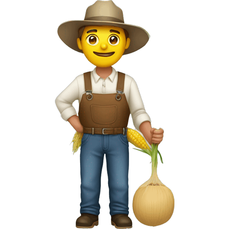 Farmer using GMO emoji