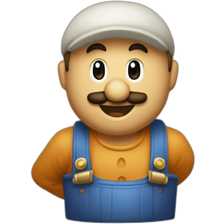 a traditional october fest visitor in super mario style emoji