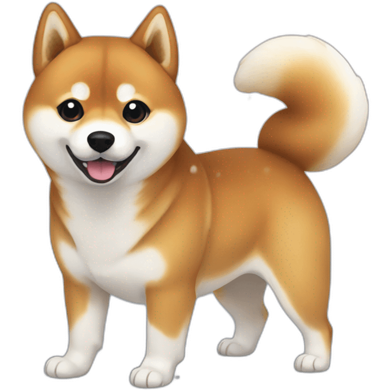 Shiba in the snow emoji