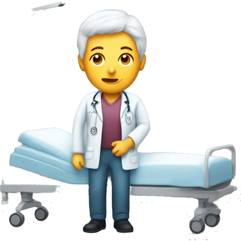 Patient dans un lit emoji