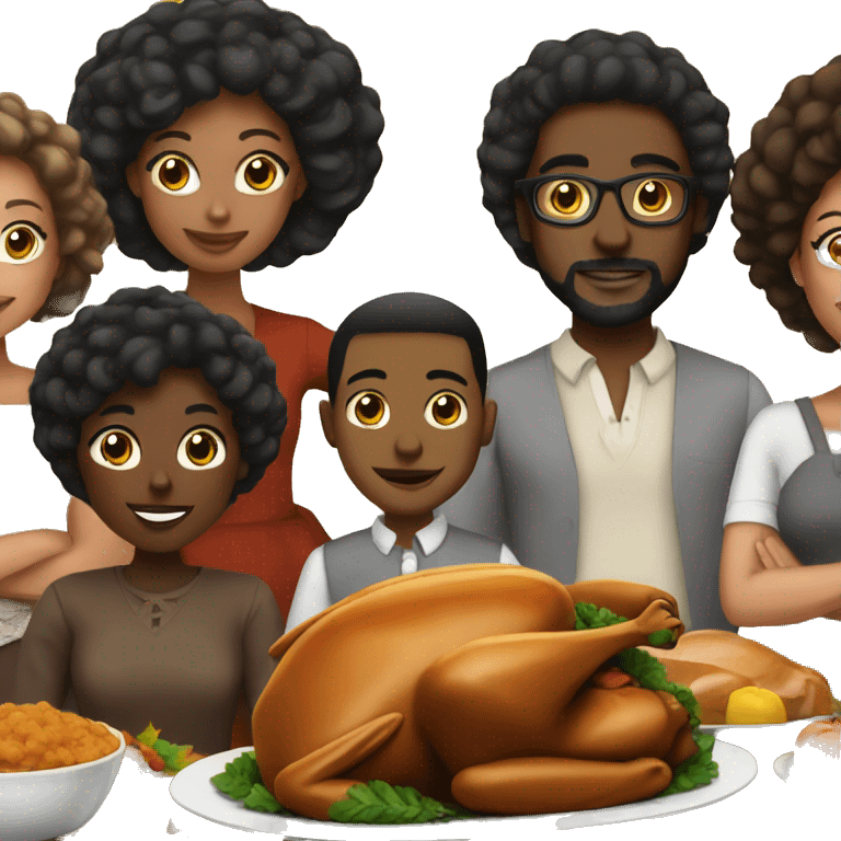 Black people thanksgiving emoji