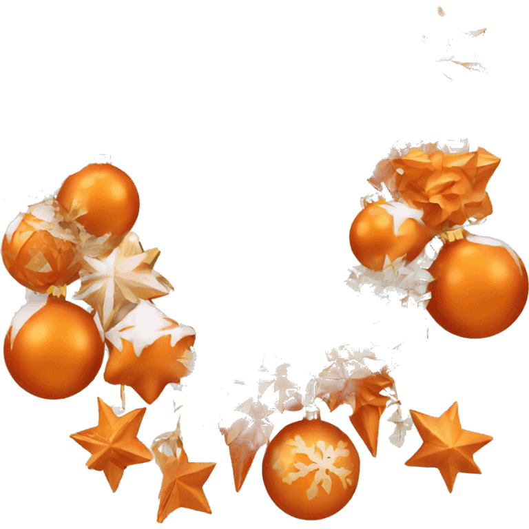 christmas decoration orange color emoji