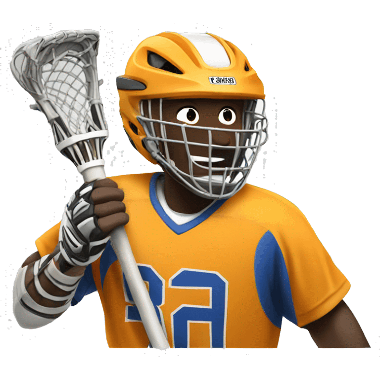 Lacrosse player celebration emoji