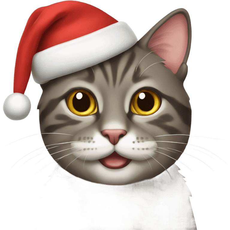 Merry Christmas cat emoji