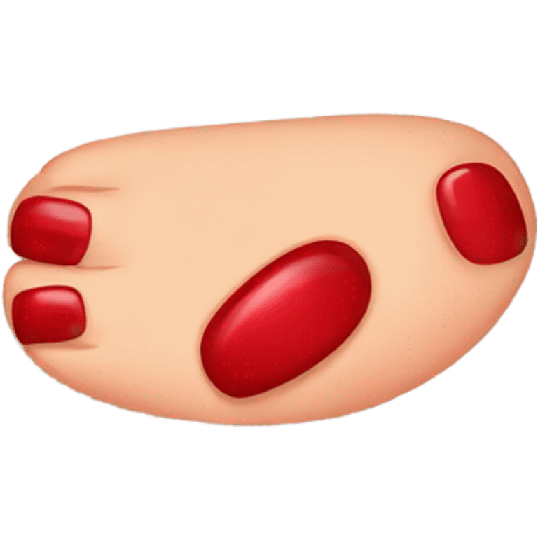 Red toenails emoji