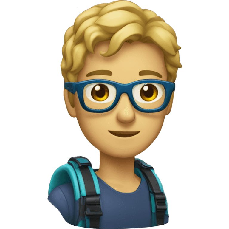 Una persona con gafas de buceo emoji