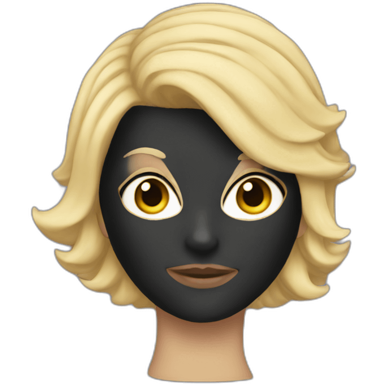 female batman short blonde hair with mask emoji