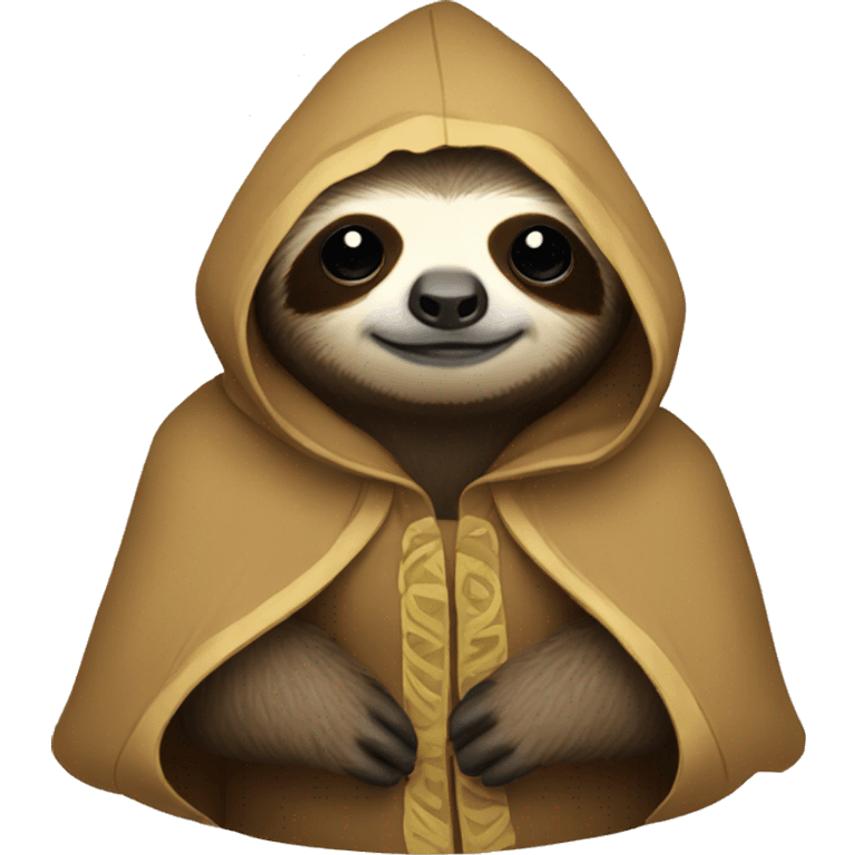 Sloth wearing a cloak emoji