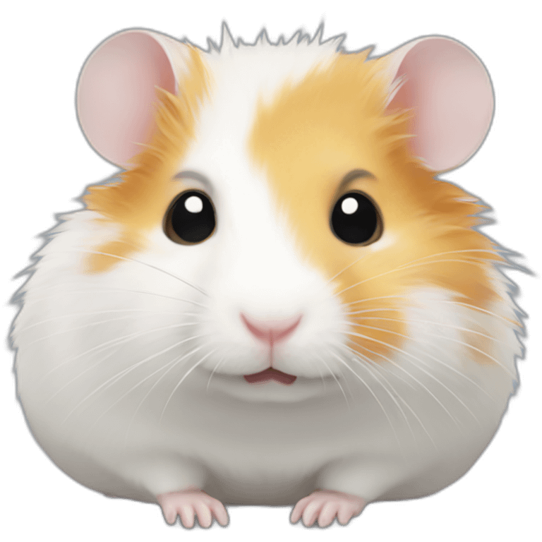 hamster with white dead inside hair emoji